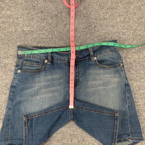 Buffalo David Bitton Pete Shorts Women 26 Denim Wide Leg Stretch Bermuda Zip Fly - Picture 4 of 10